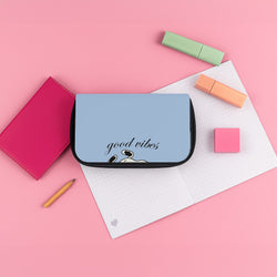 Good Vibes Cartoon Beagle Pencil Case