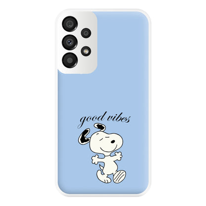 Good Vibes Cartoon Beagle Phone Case for Galaxy A33