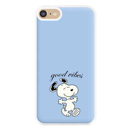 Good Vibes Cartoon Beagle Phone Case for iPhone 6 / 7 / 8 / SE