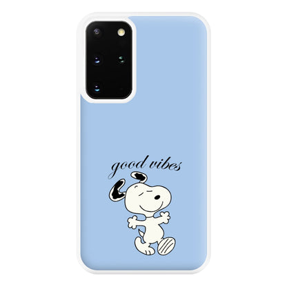 Good Vibes Cartoon Beagle Phone Case for Galaxy S20 Plus