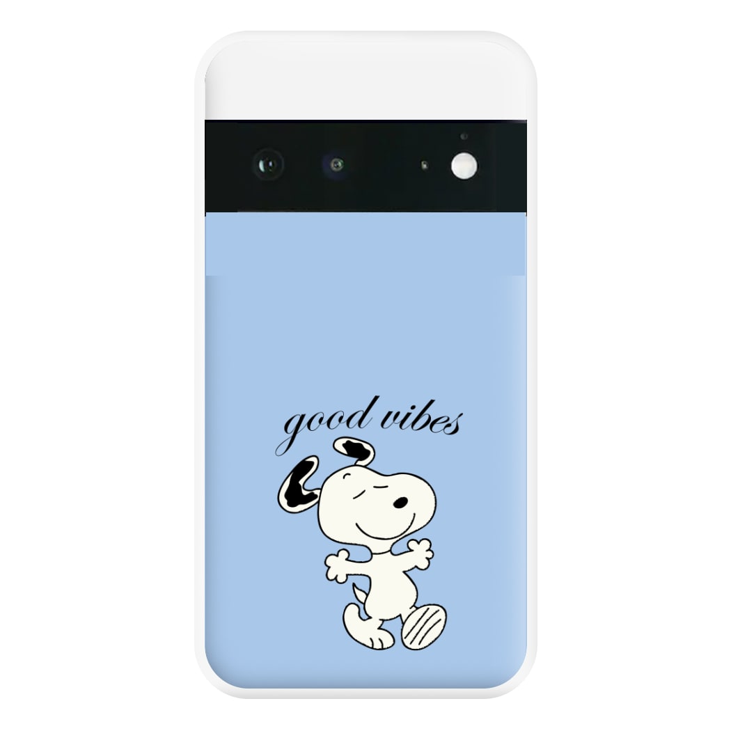 Good Vibes Cartoon Beagle Phone Case for Google Pixel 6a