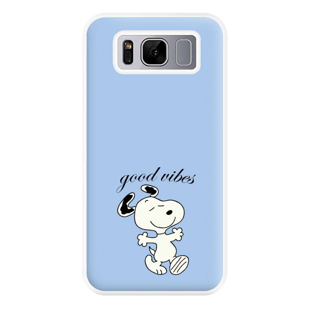Good Vibes Cartoon Beagle Phone Case for Galaxy S8 Plus
