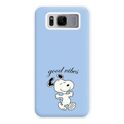 Good Vibes Cartoon Beagle Phone Case for Galaxy S8 Plus