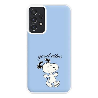Good Vibes Cartoon Beagle Phone Case for Galaxy A52 / A52s