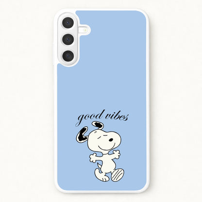 Good Vibes Cartoon Beagle Phone Case for Galaxy A37