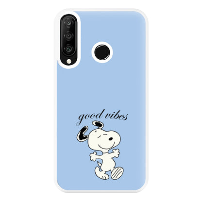 Good Vibes Cartoon Beagle Phone Case for Huawei P30 Lite