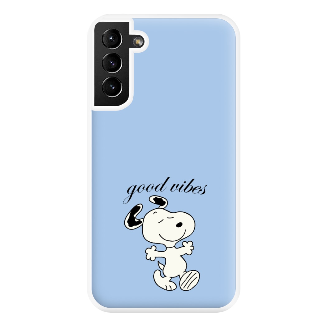 Good Vibes Cartoon Beagle Phone Case for Galaxy S21 Plus