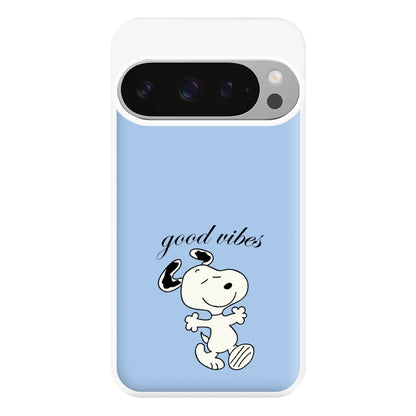 Good Vibes Cartoon Beagle Phone Case for Google Pixel 9 Pro XL