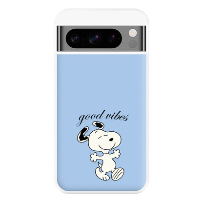Good Vibes Cartoon Beagle Phone Case for Google Pixel 8 Pro