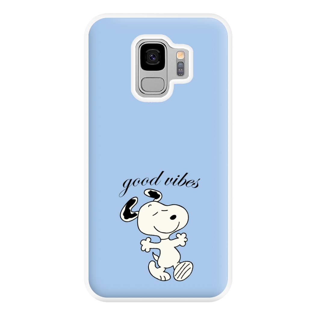 Good Vibes Cartoon Beagle Phone Case for Galaxy S9 Plus