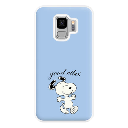 Good Vibes Cartoon Beagle Phone Case for Galaxy S9 Plus