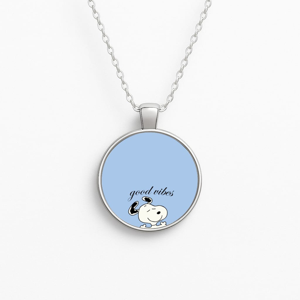 Good Vibes Cartoon Beagle Necklace