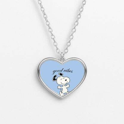 Good Vibes Cartoon Beagle Necklace