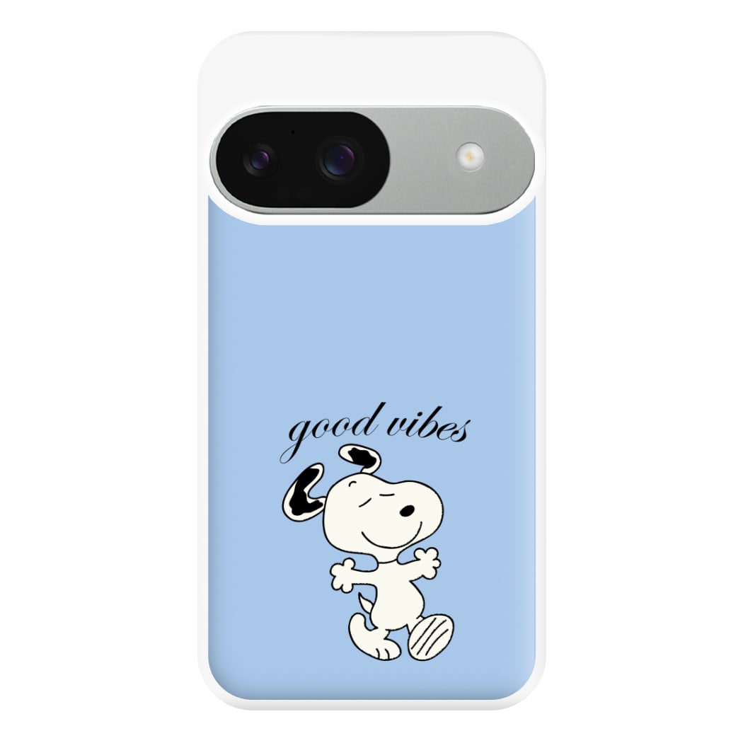 Good Vibes Cartoon Beagle Phone Case for Google Pixel 9 / 9 Pro