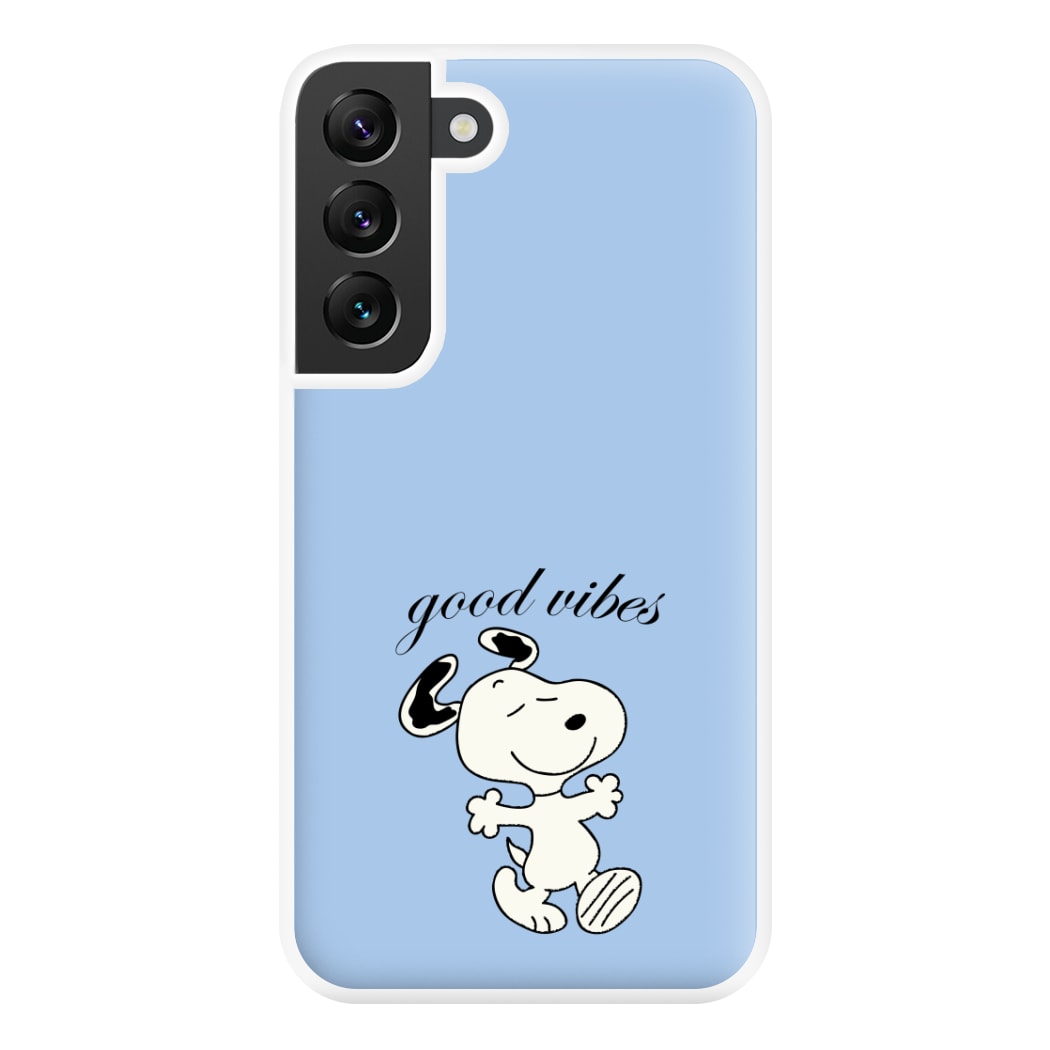 Good Vibes Cartoon Beagle Phone Case for Galaxy S22 Plus