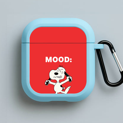 Mood Cartoon Beagle  Blue AirPods Case