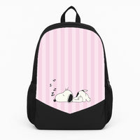 Pastel Stripes Cartoon Beagle Backpack