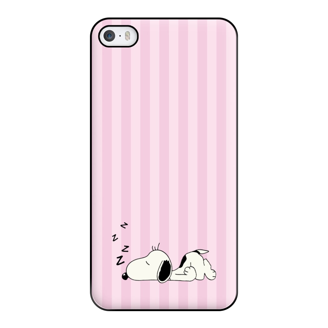 Pastel Stripes Cartoon Beagle Phone Case for iPhone 5 / 5s / SE 2016