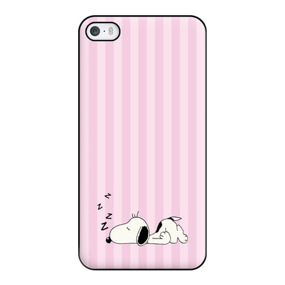 Pastel Stripes Cartoon Beagle Phone Case for iPhone 5 / 5s / SE 2016