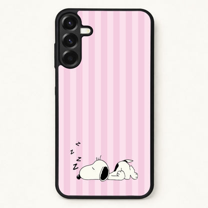 Pastel Stripes Cartoon Beagle Phone Case for Galaxy A37