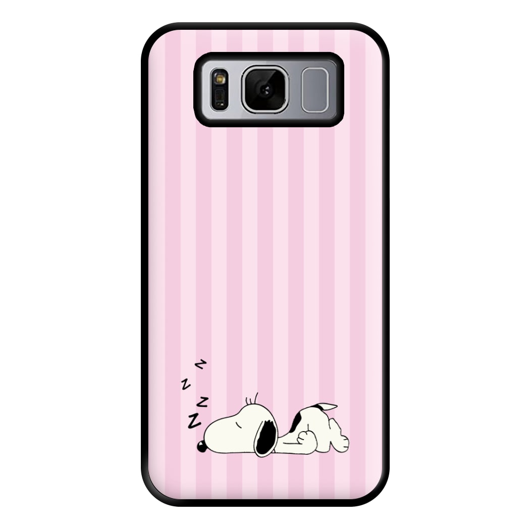 Pastel Stripes Cartoon Beagle Phone Case for Galaxy S8 Plus