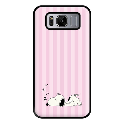 Pastel Stripes Cartoon Beagle Phone Case for Galaxy S8 Plus