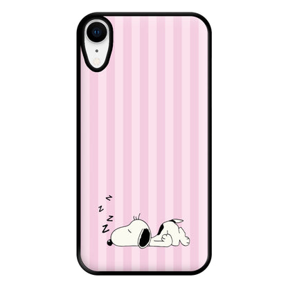Pastel Stripes Cartoon Beagle Phone Case for iPhone XR