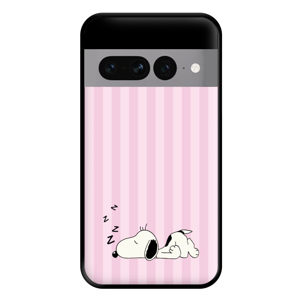 Pastel Stripes Cartoon Beagle Phone Case for Google Pixel 7 Pro
