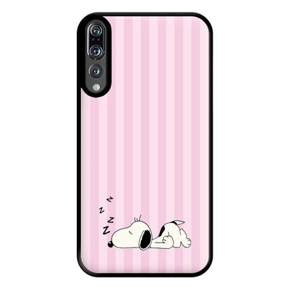 Pastel Stripes Cartoon Beagle Phone Case for Huawei P20 Pro