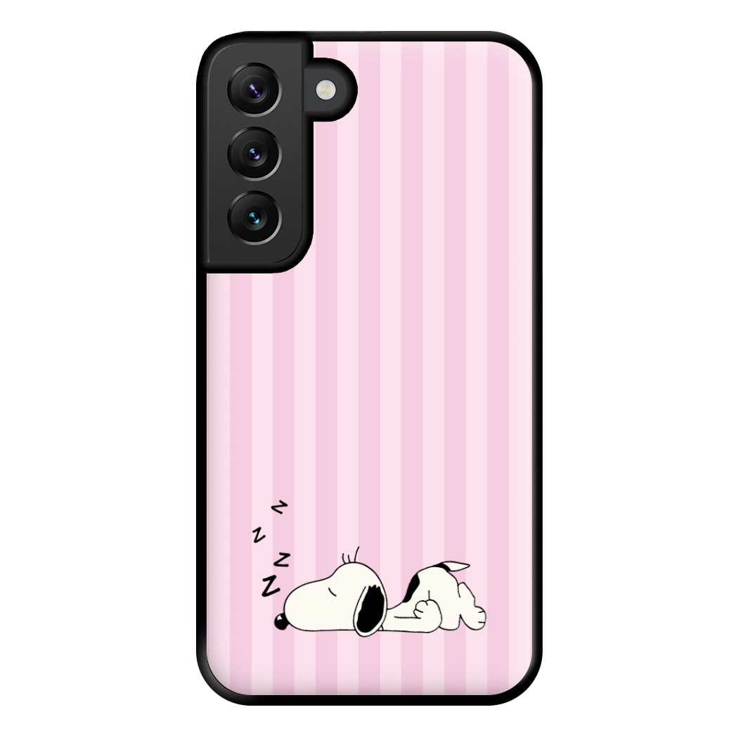 Pastel Stripes Cartoon Beagle Phone Case for Galaxy S22 Plus