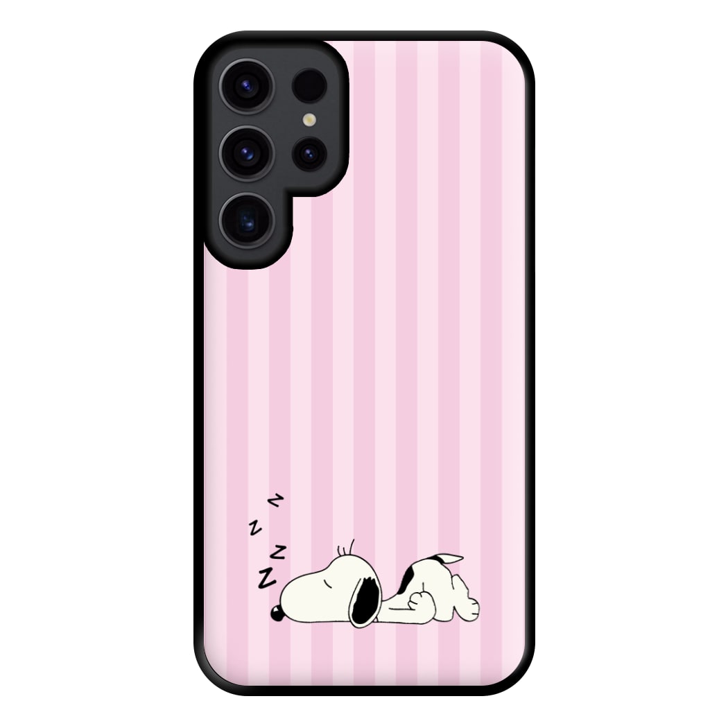 Pastel Stripes Cartoon Beagle Phone Case for Galaxy S23 Ultra