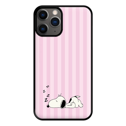 Pastel Stripes Cartoon Beagle Phone Case for iPhone 12 Pro Max