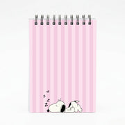 Pastel Stripes Cartoon Beagle Notebook 4
