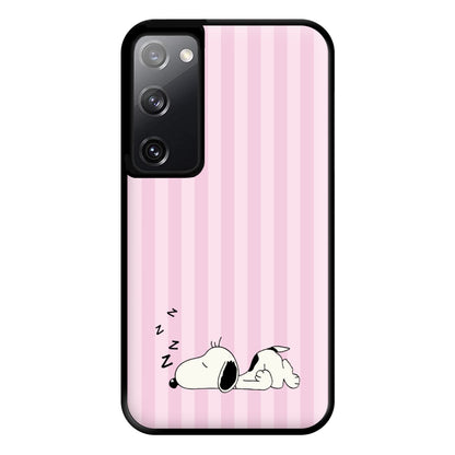 Pastel Stripes Cartoon Beagle Phone Case for Galaxy S20