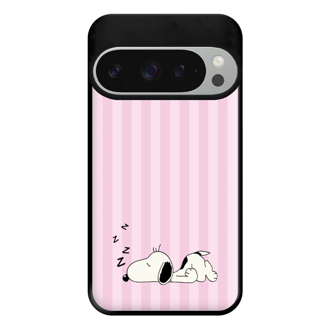 Pastel Stripes Cartoon Beagle Phone Case for Google Pixel 9 Pro XL