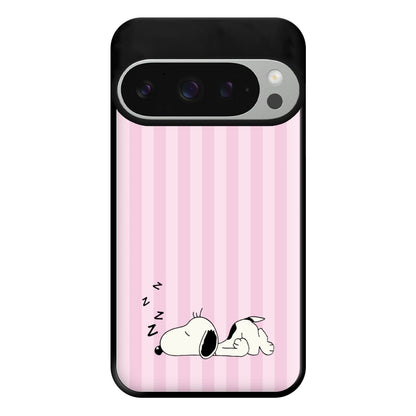 Pastel Stripes Cartoon Beagle Phone Case for Google Pixel 9 Pro XL
