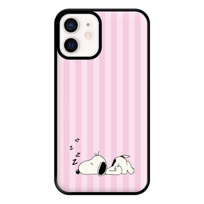 Pastel Stripes Cartoon Beagle Phone Case for iPhone 12 Mini