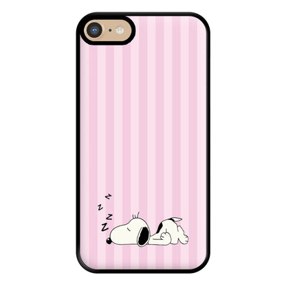 Pastel Stripes Cartoon Beagle Phone Case for iPhone 6 / 7 / 8 / SE