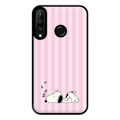 Pastel Stripes Cartoon Beagle Phone Case for Huawei P30 Lite