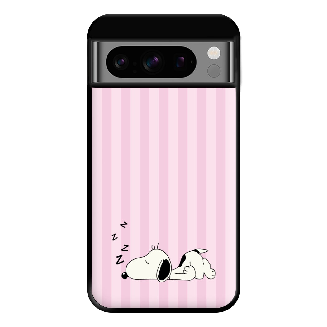 Pastel Stripes Cartoon Beagle Phone Case for Google Pixel 8 Pro