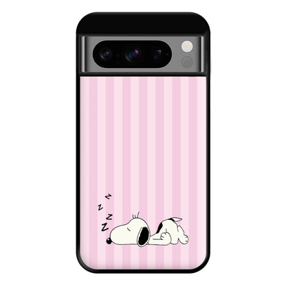 Pastel Stripes Cartoon Beagle Phone Case for Google Pixel 8 Pro