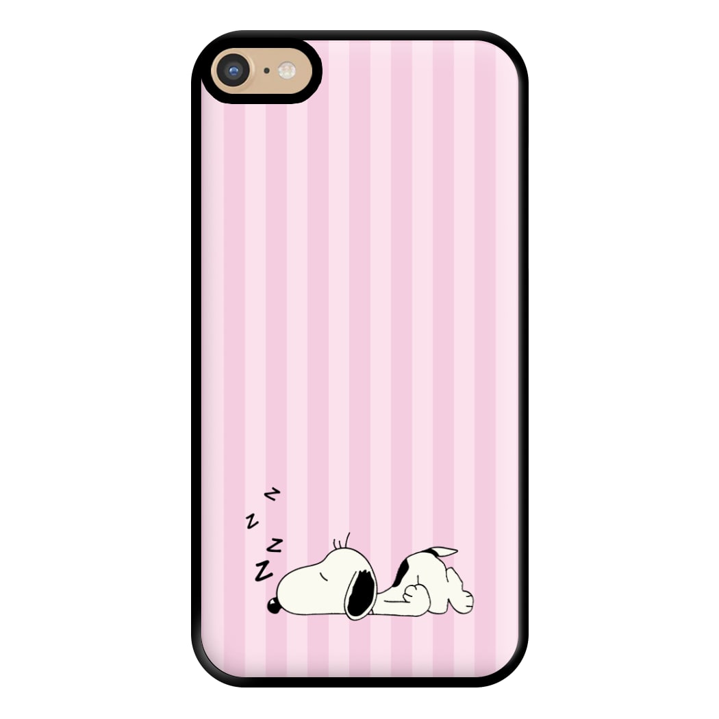 Pastel Stripes Cartoon Beagle Phone Case for iPhone 6 Plus / 7 Plus / 8 Plus