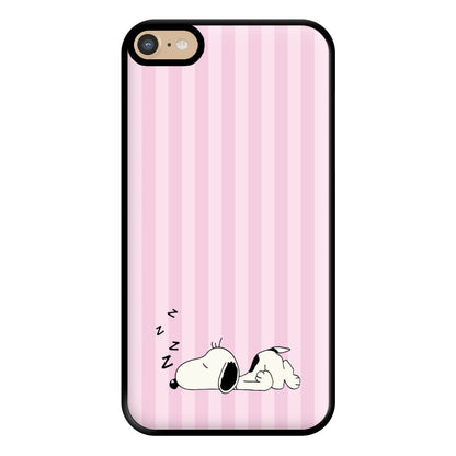 Pastel Stripes Cartoon Beagle Phone Case for iPhone 6 Plus / 7 Plus / 8 Plus