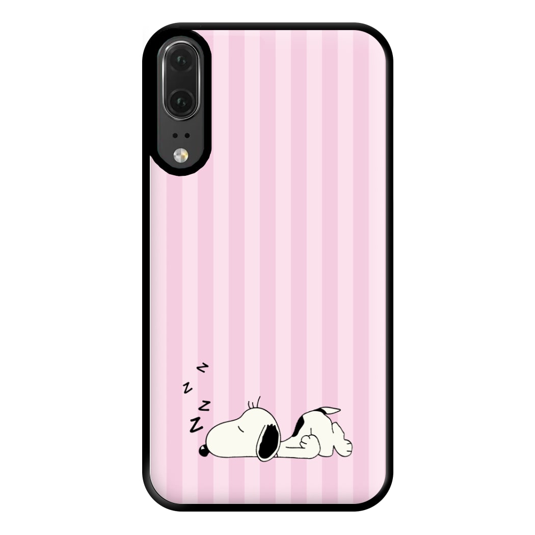 Pastel Stripes Cartoon Beagle Phone Case for Huawei P20