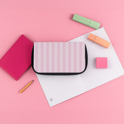Pastel Stripes Cartoon Beagle Pencil Case
