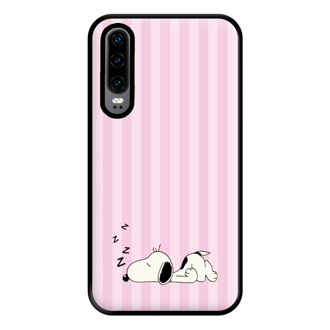 Pastel Stripes Cartoon Beagle Phone Case for Huawei P30