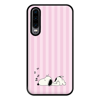 Pastel Stripes Cartoon Beagle Phone Case for Huawei P30