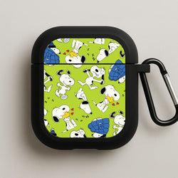Lime Green Cartoon Beagle Pattern AirPods Case