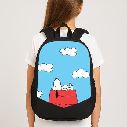 Cartoon Beagle Sleeping Large School Bag