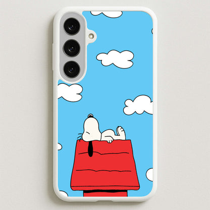 Cartoon Beagle Sleeping Phone Case for Galaxy S25FE